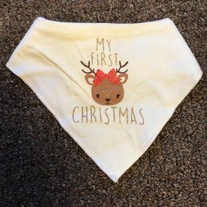 NEW Christmas Modern Baby "My First Christmas" Bib